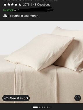Threshold Cream Cotton-Blend Flat Sheet ONLY